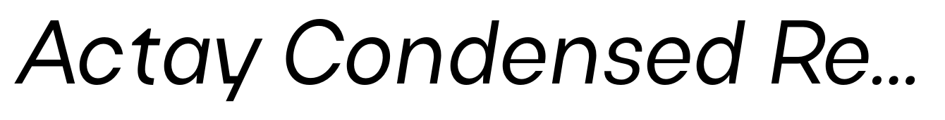 Actay Condensed Regular Italic